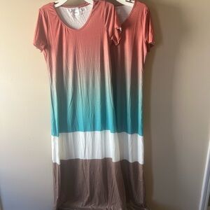 MISSLOOK Multi Color Ombre Maxi Dress